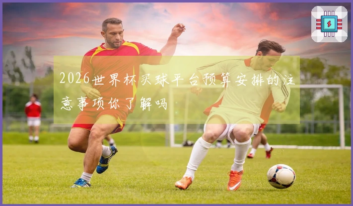2026世界杯买球平台预算安排的注意事项你了解吗